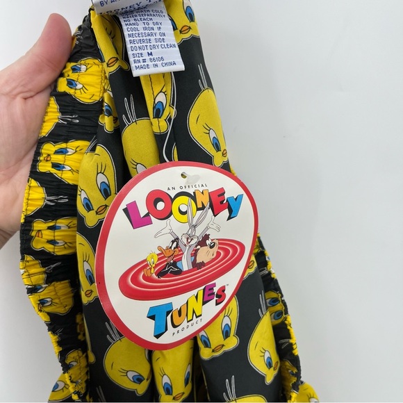 NWT 90s Vintage Tweety Looney Tunes 100% Silk 0919 Men's Boxer Shorts Toons - Picture 6 of 11